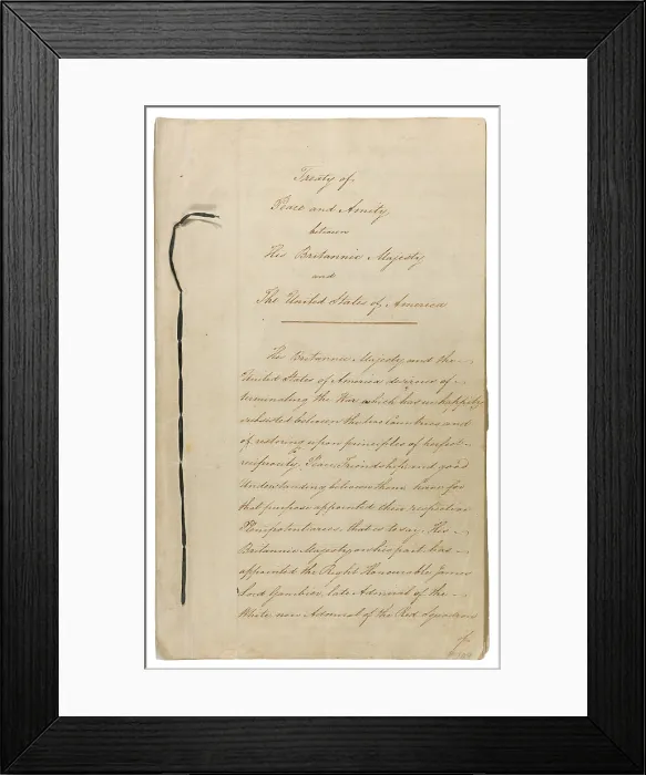 Framed Print : The Treaty of Ghent, which ended the War of 1812. 1814 Framed Print : The Treaty of Ghent, which ended the War of 1812. 1814