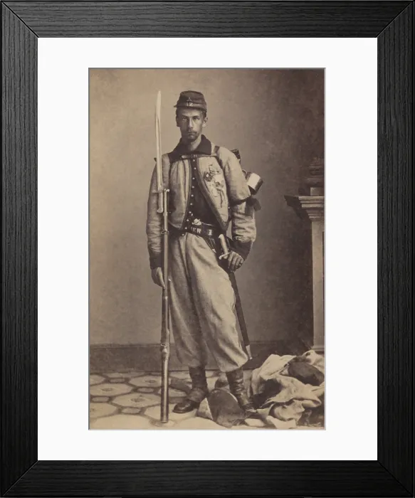 Framed Print : Lieutenant Francis Brownell of Co. A, 11th New York Infantry Regiment, the Fire Zouaves, 1861