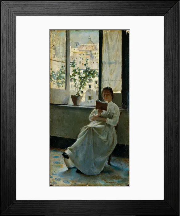 Framed Print : Cecioni Adriano, Interior, 19th Century, oil on canvas, Italy, Campania, Naples, Private collection (602627) Everett CollectionMondadori Portfolio**US SALES ONLY**