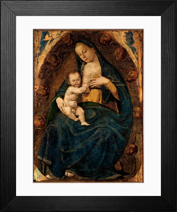 Framed Print : Signorelli Luca, The Nursing Madonna, 15th Century, tempera on panel, Italy, Lombardy, Milan, Brera art gallery, (602639) Everett CollectionMondadori Portfolio**US SALES ONLY**