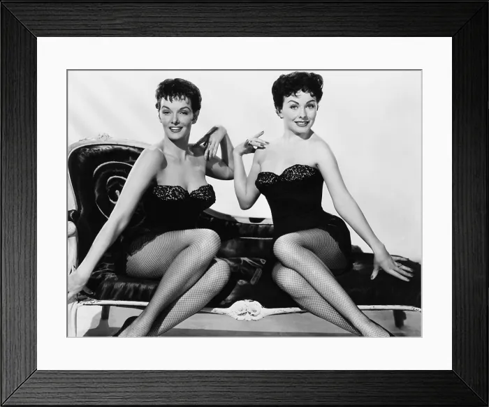 Framed Print : GENTLEMEN MARRY BRUNETTES, from left, Jane Russell, Jeanne Crain, 1955 Framed Print : GENTLEMEN MARRY BRUNETTES, from left, Jane Russell, Jeanne Crain, 1955