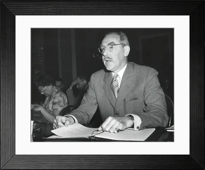 Framed Print : Dean Acheson, Sec. of State, testifying before the House Foreign Affairs Committee