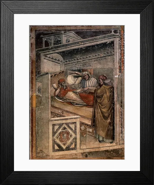 Framed Print : Dalmasio di Jacopo degli Scannabecchi, probably Pseudo-Dalmasio, Death of St Gregory, 1342 - 1373, 14th Century, fresco, Italy, Tuscany, Florence, Santa Maria Novella church Framed Print : Dalmasio di Jacopo degli Scannabecchi, probably Pseudo-Dalmasio, Death of St Gregory, 1342 - 1373, 14th Century, fresco, Italy, Tuscany, Florence, Santa Maria Novella church