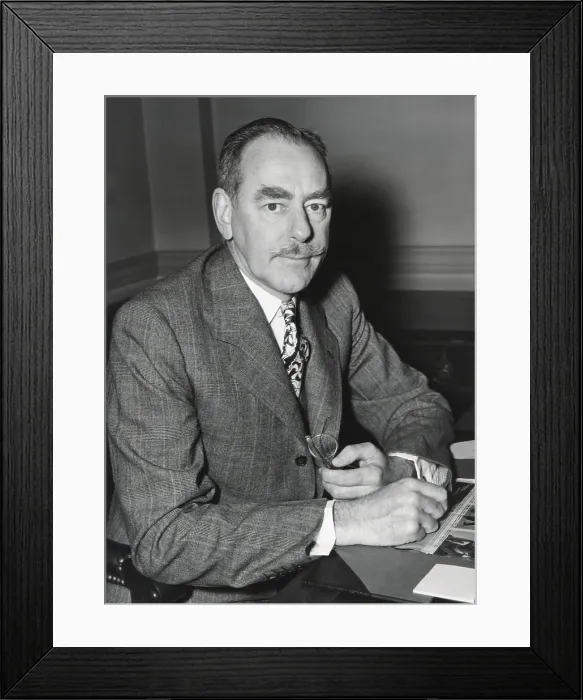 Framed Print : Dean Acheson, Sec. of State, at the American Embassy in London, May 13, 1950. He was attending the Foreign Ministers Conference at Lancaster House. - (BSLOC_2014_15_107)
