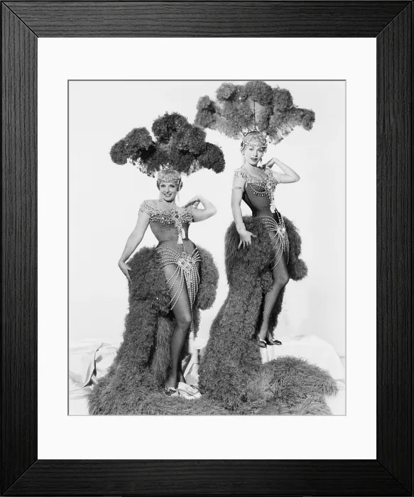 Framed Print : GENTLEMEN MARRY BRUNETTES, from left, Jane Russell, Jeanne Crain, 1955