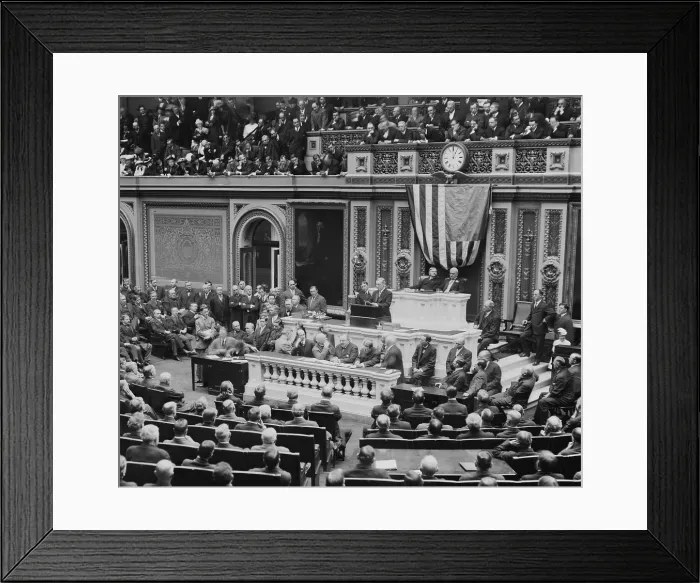 Framed Print : President Woodrow Wilson delivering his opening message to the 63rd Congress, April 8, 1913 Framed Print : President Woodrow Wilson delivering his opening message to the 63rd Congress, April 8, 1913