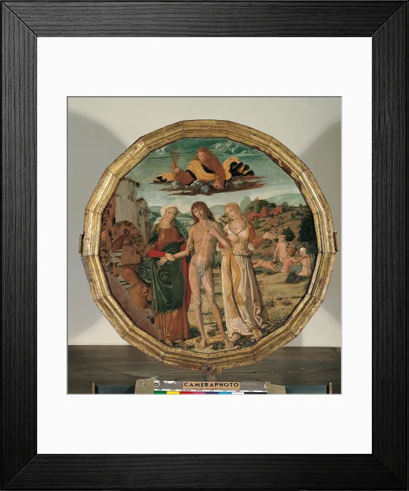 Framed Print : Hercules at the Crossroads, by Gerolamo di Benvenuto, 1500 post, 16th Century, cm 57 - Italy, Veneto, Venice, Ca dOro. All