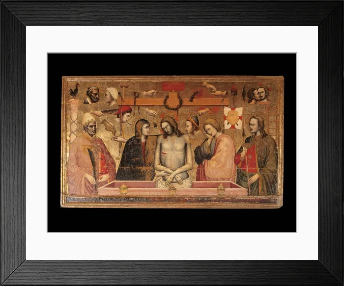 Framed Print : Piet with the Symbols of the Passion, by Maestro della Madonna di Strauss, 1380 - 1420 about, 14th Century - 15th century, - Italy, Tuscany, Arezzo, Pratovecchio-Valiana Framed Print : Piet with the Symbols of the Passion, by Maestro della Madonna di Strauss, 1380 - 1420 about, 14th Century - 15th century, - Italy, Tuscany, Arezzo, Pratovecchio-Valiana