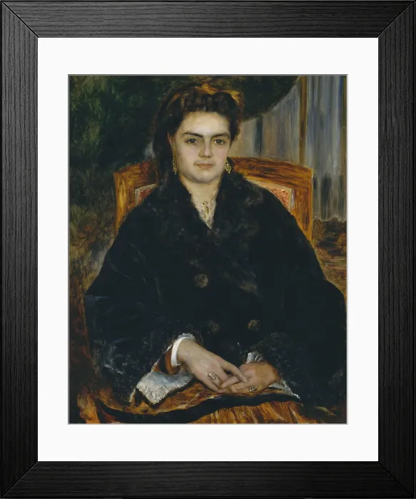 Framed Print : Madame Edouard Bernier, by Auguste Renoir, 1871, French impressionist painting, oil on canvas
