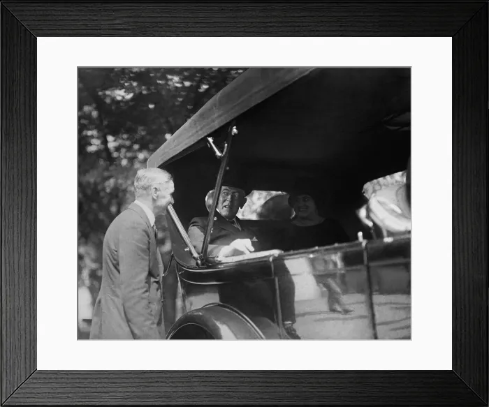 Framed Print : Former President Woodrow Wilson and his wife Edith call at White House the day after Warren Hardings death, August 3, 1923 (BSLOC_2016_11_77) Framed Print : Former President Woodrow Wilson and his wife Edith call at White House the day after Warren Hardings death, August 3, 1923 (BSLOC_2016_11_77)
