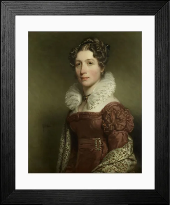 Framed Print : Portrait of Jacoba Vetter, by Charles Howard Hodges, c. 1816-37, British painting of Dutch woman, oil on canvas