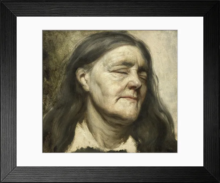 Framed Print : Study of an Old Woman, by Matthijs Maris, c. 1855-58, Dutch painting, oil on paper Framed Print : Study of an Old Woman, by Matthijs Maris, c. 1855-58, Dutch painting, oil on paper