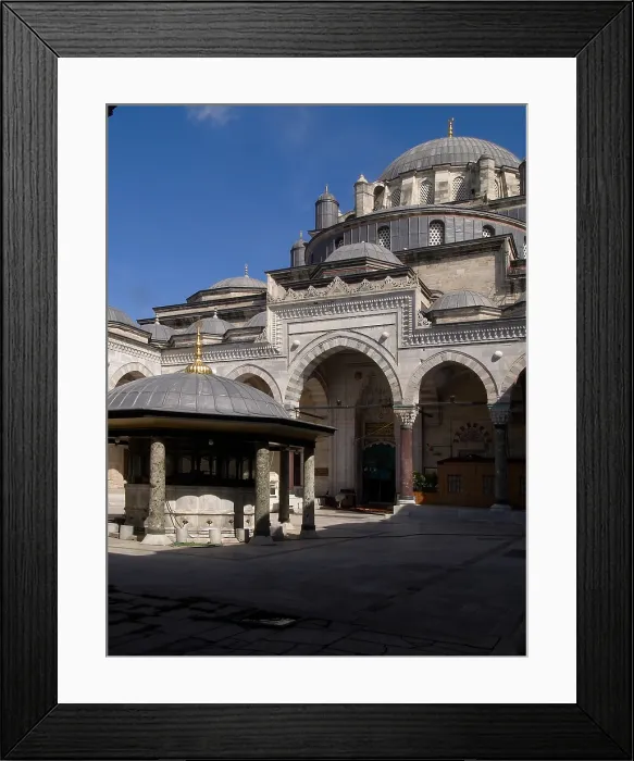 Framed Print : Bayezid II Mosque (Beyazit Camii), 1501-1505, 16th Century, marble and granite building - Turkey, Istanbul. Detail