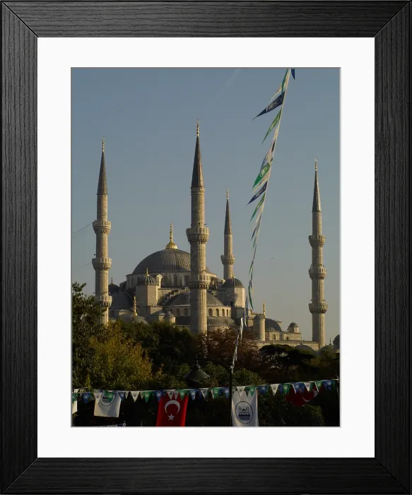 Framed Print : Sultan Ahmed Mosque (Sultan Ahmet Camii), by Sedefkr Mehmed Aga, 1609-1617, 17th Century, marble and granite building - Turkey, Istanbul. Whole artwork view Framed Print : Sultan Ahmed Mosque (Sultan Ahmet Camii), by Sedefkr Mehmed Aga, 1609-1617, 17th Century, marble and granite building - Turkey, Istanbul. Whole artwork view