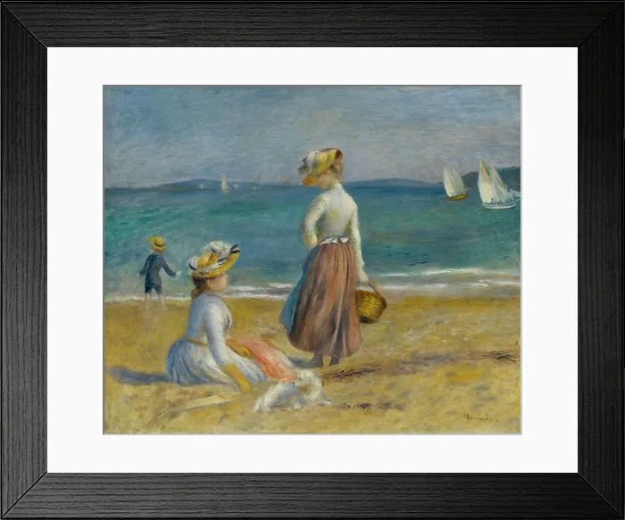 Framed Print : Figures on the Beach, by Auguste Renoir, 1890, French impressionist painting, oil on canvas. Beach scene painted on the Cote d'Azur in southern France (BSLOC_2017_3_80) Framed Print : Figures on the Beach, by Auguste Renoir, 1890, French impressionist painting, oil on canvas. Beach scene painted on the Cote d'Azur in southern France (BSLOC_2017_3_80)