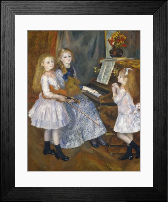 Framed Print : The Daughters of Catulle Mendes, by Auguste Renoir, 1888, French impressionist oil painting. Mendes was a well-known Symbolist poet, novelist, and publisher Framed Print : The Daughters of Catulle Mendes, by Auguste Renoir, 1888, French impressionist oil painting. Mendes was a well-known Symbolist poet, novelist, and publisher