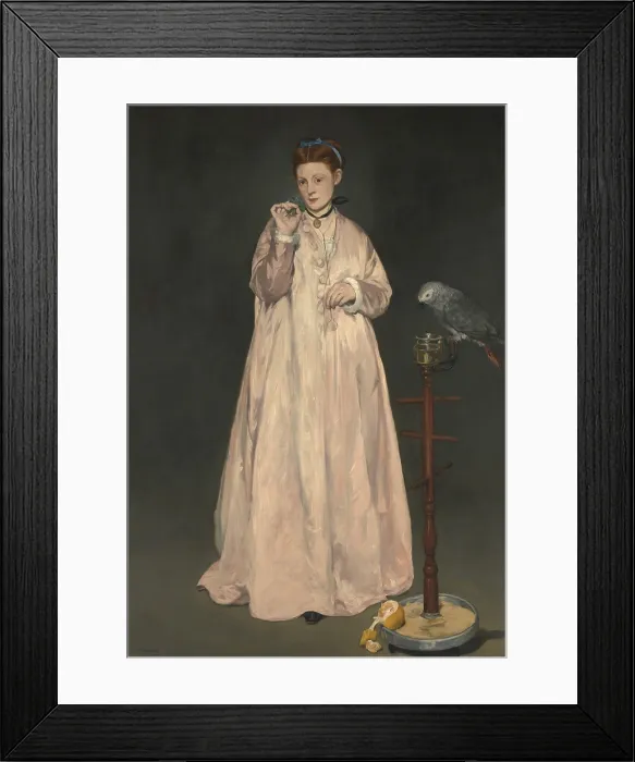 Framed Print : Young Lady in 1866, by Edouard Manet, 1866, French impressionist painting, oil on canvas Framed Print : Young Lady in 1866, by Edouard Manet, 1866, French impressionist painting, oil on canvas