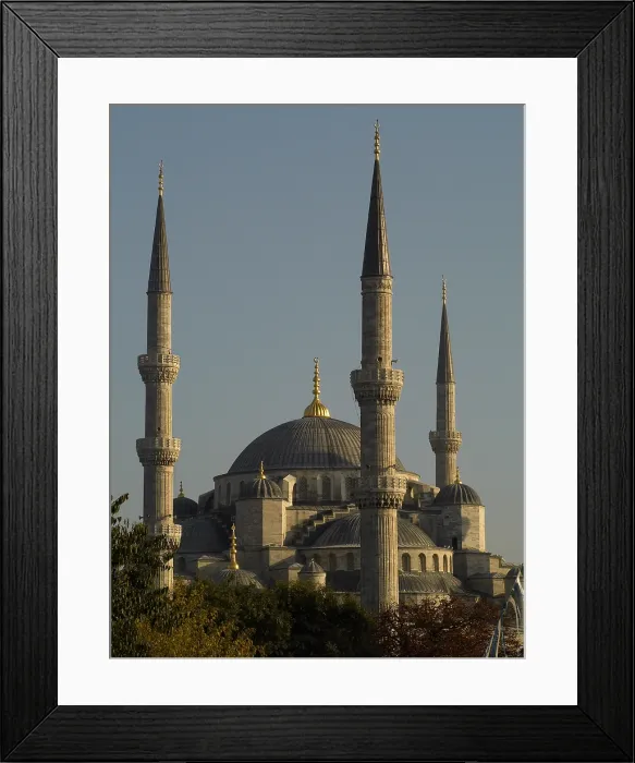 Framed Print : Sultan Ahmed Mosque (Sultan Ahmet Camii), by Sedefkr Mehmed Aga, 1609-1617, 17th Century - Turkey, Istanbul. Whole artwork view