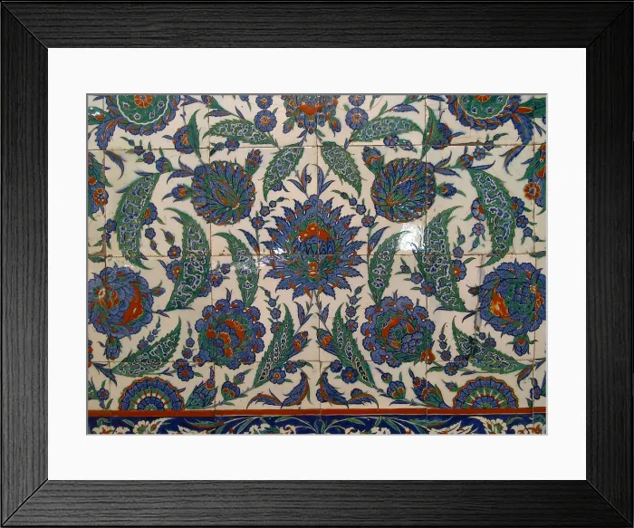 Framed Print : Sokollu Mehmet Pasha Mosque (Sokollu Mehmet Pasa Camii), by Mimar Sinan, 1571-1572, 16th Century, Iznik ceramic tiles - Turkey, Istanbul. Detail