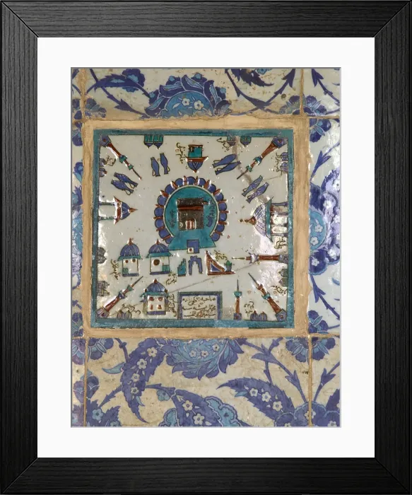 Framed Print : Rstem Pasha Mosque (Rstempasa Camii), by Mimar Sinan, 1561-1562, 16th Century, Iznik ceramic tile - Turkey, Istanbul. Detail