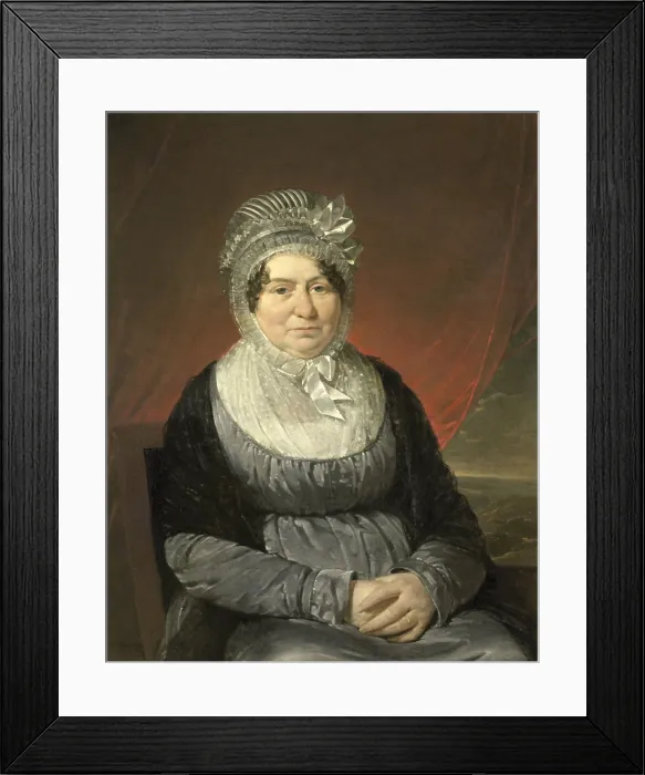 Framed Print : Portrait of Mrs. Brak-Haskenhoff, by Cornelis Kruseman, 1818, Dutch painting, oil on canvas Framed Print : Portrait of Mrs. Brak-Haskenhoff, by Cornelis Kruseman, 1818, Dutch painting, oil on canvas