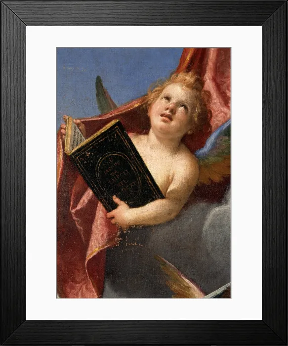 Framed Print : Chimenti Jacopo known as Empoli, St Catherine of Alexandria in Heaven and Martyrdom of the Saint, 1612, 17th Century, oil on canvas, Italy, Lombardy, Milan, Brera Art Gallery