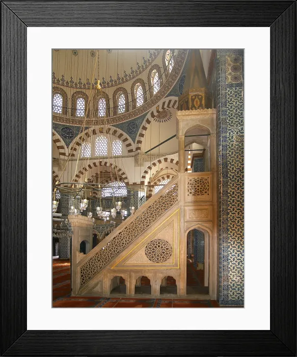 Framed Print : Rstem Pasha Mosque (Rstempasa Camii), by Mimar Sinan, 1561-1562, 16th Century, marble and granite building - Turkey, Istanbul. Detail