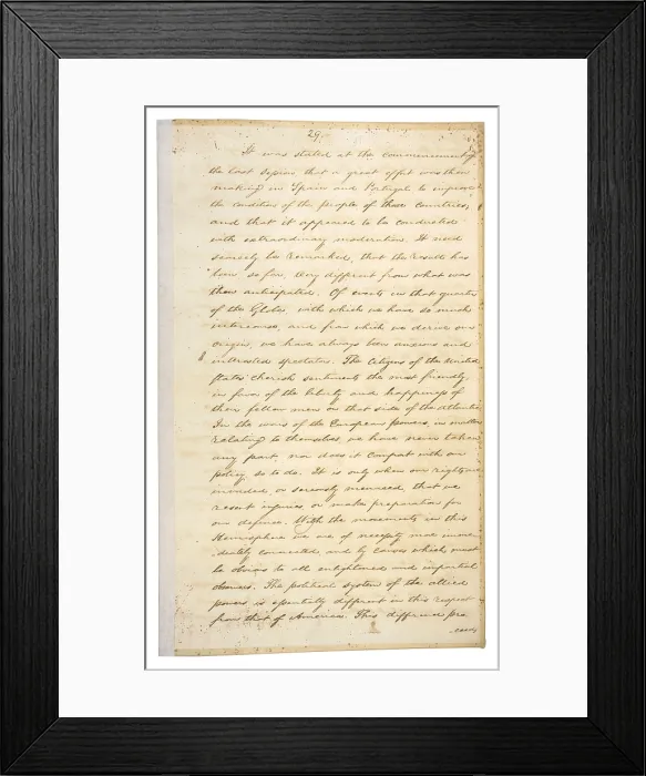 Framed Print : The Monroe Doctrine was in President James Monroe's seventh annual message to Congress on December 2 1823 Framed Print : The Monroe Doctrine was in President James Monroe's seventh annual message to Congress on December 2 1823