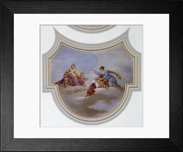 Framed Print : Santi Sebastiano, Charity, 1855, 19th Century, fresco, Italy, Veneto, Paderno di Ponzano, Treviso, Parish Church, (603533) Everett CollectionMondadori Portfolio**US SALES ONLY**