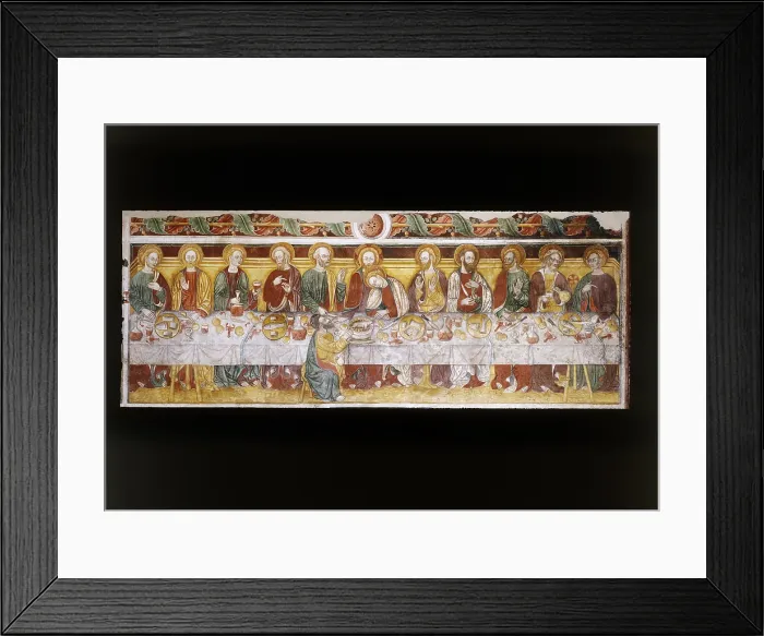 Framed Print : The Last Supper, by Unknown Artist, 15th Century, - Italy, Veneto, Treviso, Treviso, San Polo in Piave, Chiesa del Cimitero. Full image Framed Print : The Last Supper, by Unknown Artist, 15th Century, - Italy, Veneto, Treviso, Treviso, San Polo in Piave, Chiesa del Cimitero. Full image