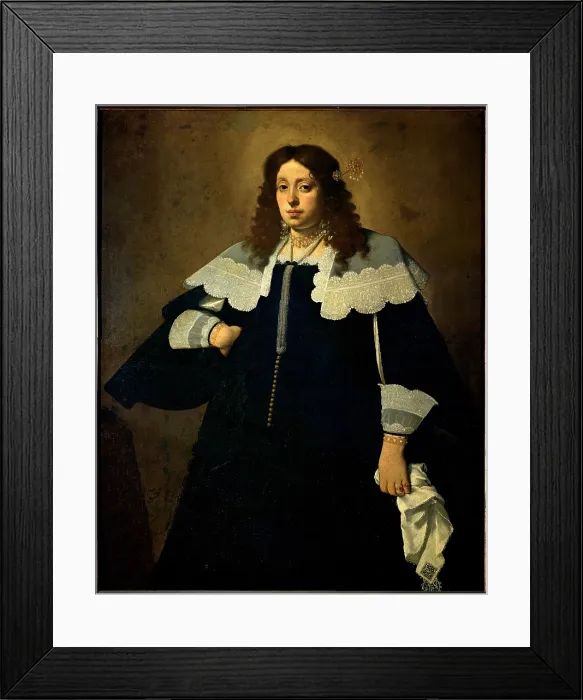 Framed Print : Ceresa Carlo, Lady with Handkerchief, 1640, 17th Century, oil on canvas, Italy, Lombardy, Milan, Brera Art Gallery, (603593) Everett CollectionMondadori Portfolio**US SALES ONLY**