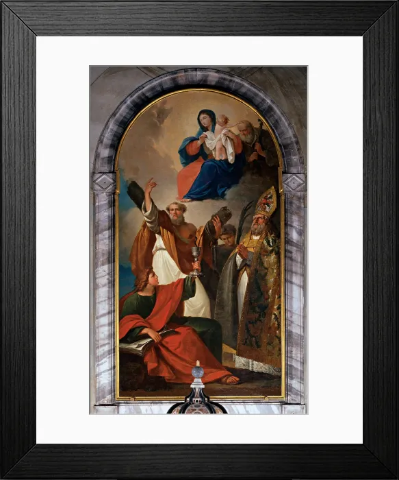 Framed Print : Bevilacqua Giovanni Carlo, St Andrew and Saints, 1812, 19th Century, canvas, Italy, Veneto, Treviso, Sant'Andrea Church Framed Print : Bevilacqua Giovanni Carlo, St Andrew and Saints, 1812, 19th Century, canvas, Italy, Veneto, Treviso, Sant'Andrea Church