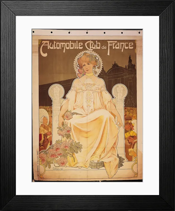Framed Print : Poster of Car Club de France, by Privat Livemont, 1903, 20th Century, cm 130 x 100 - Italy, Veneto, Treviso, Treviso, L. Bailo Civic Museum, Salce Collection. All Framed Print : Poster of Car Club de France, by Privat Livemont, 1903, 20th Century, cm 130 x 100 - Italy, Veneto, Treviso, Treviso, L. Bailo Civic Museum, Salce Collection. All