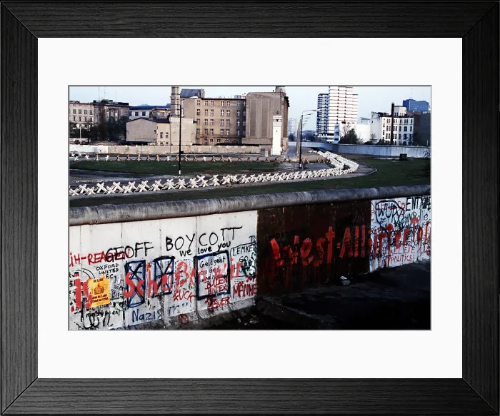 Framed Print : The Berlin Wall separated Communist-controlled East Germany from West Berlin