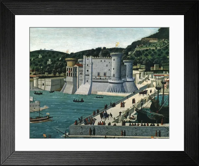Framed Print : Tavola Strozzi, by Francesco Pagano, 1472 - 1473, 15th Century, wood, - Italy, Campania, Naples, San Martino Charterhouse and Museum. Detail