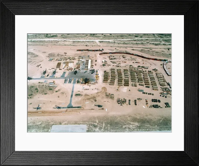 Framed Print : Base of the U.N. mostly U.S. Marine Forces in Somalia was built on an abandoned Soviet airfield in Mogadishu
