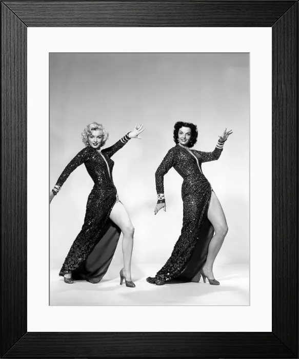 Framed Print : GENTLEMEN PREFER BLONDES, Marilyn Monroe, Jane Russell, 1953, TM and Copyright (c) 20th Century-Fox Film Corp. All Rights Reserved