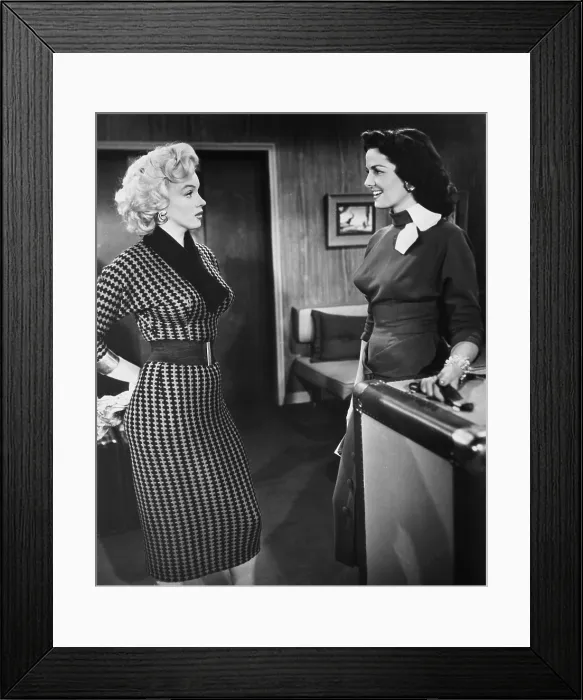 Framed Print : GENTLEMEN PREFER BLONDES, from left, Marilyn Monroe, Jane Russell, 1953, 20th Century-Fox Film Corporation, TM & Copyright / courtest Everett Collection