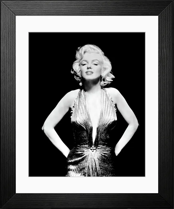 Framed Print : GENTLEMEN PREFER BLONDES, Marilyn Monroe, in a gold metallic dress by William Travilla, 1953, TM & Copyright 20th Century Fox Film Corp. / courtesy Everett Collection