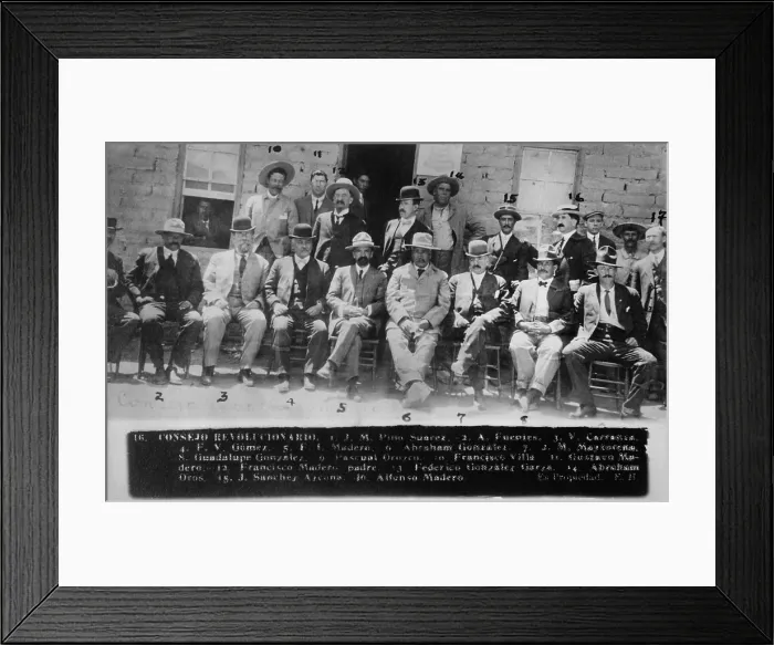 Framed Print : Official photograph of the victors of the Battle of Juarez, May 1911