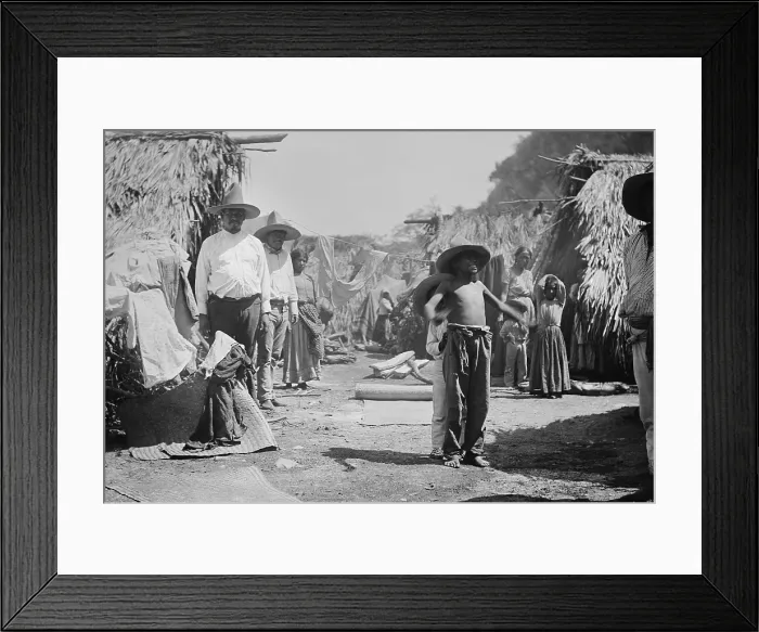 Framed Print : Landless mestizos in El Arba, Mexico, whose men work in a nearby limestone quarry, c. 1890 Framed Print : Landless mestizos in El Arba, Mexico, whose men work in a nearby limestone quarry, c. 1890