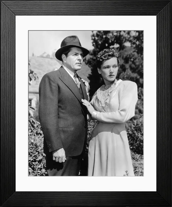 Framed Print : THE CRIME DOCTOR'S STRANGEST CASE, from left: Warner Baxter, Rose Hobart, 1943