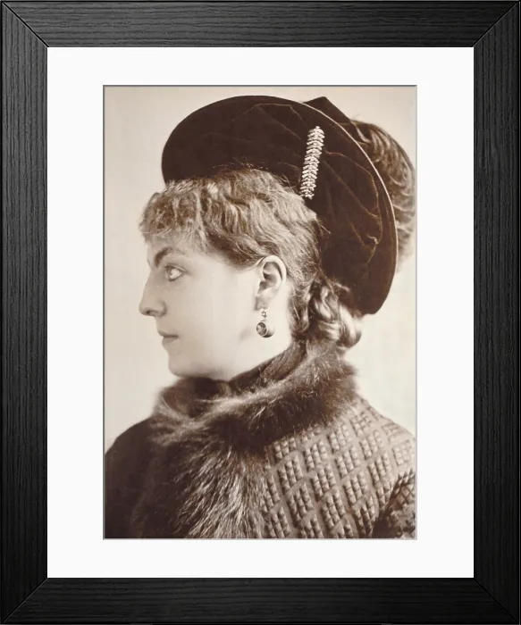 Framed Print : Drew Barrymore, was born Georgiana Drew in 1856, to actors Louisa Lane and John Drew