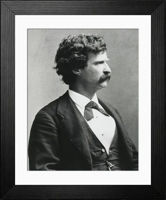 Framed Print : Mark Twain (aka Samuel Clemens), portrait taken c. 1870 when he was about 35 years old Framed Print : Mark Twain (aka Samuel Clemens), portrait taken c. 1870 when he was about 35 years old