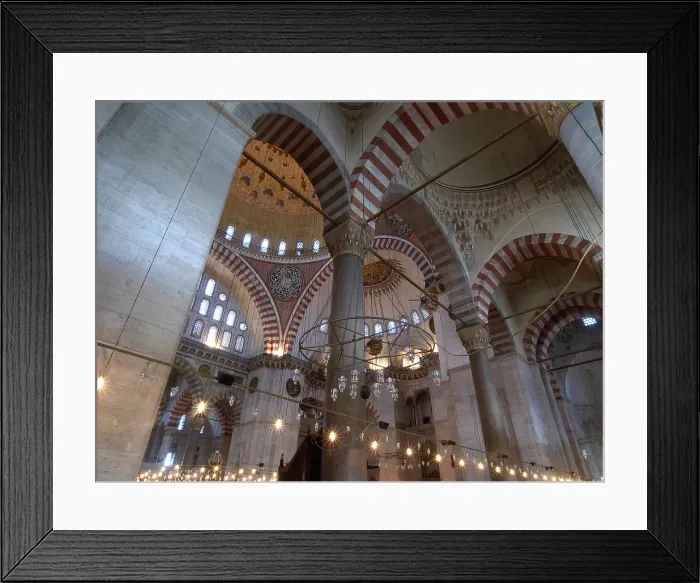 Framed Print : Sleymaniye Mosque (Sleymaniye Camii), by Mimar Sinan, 1550-1557, 16th Century - Turkey, Istanbul. Detail