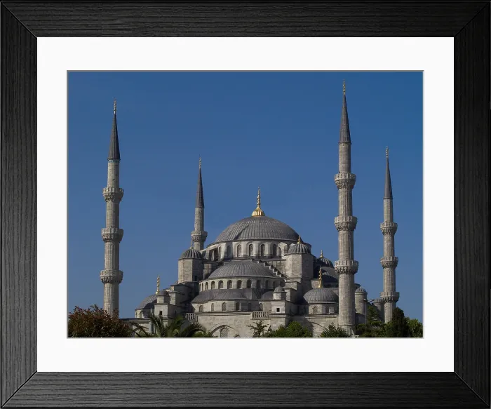 Framed Print : Sultan Ahmed Mosque (Sultan Ahmet Camii), by Sedefkr Mehmed Aga, 1609-1617, 17th Century - Turkey, Istanbul. Whole artwork view Framed Print : Sultan Ahmed Mosque (Sultan Ahmet Camii), by Sedefkr Mehmed Aga, 1609-1617, 17th Century - Turkey, Istanbul. Whole artwork view
