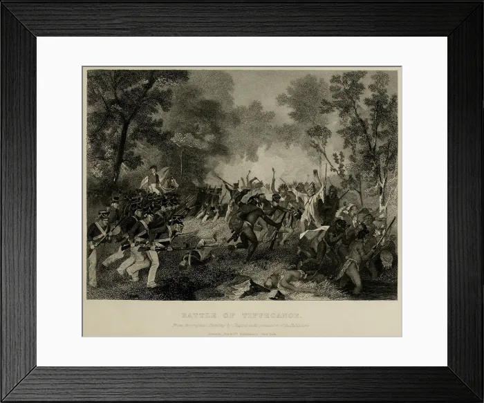 Framed Print : The Battle of Tippecanoe was fought on November 7 1811 in Indiana Territory