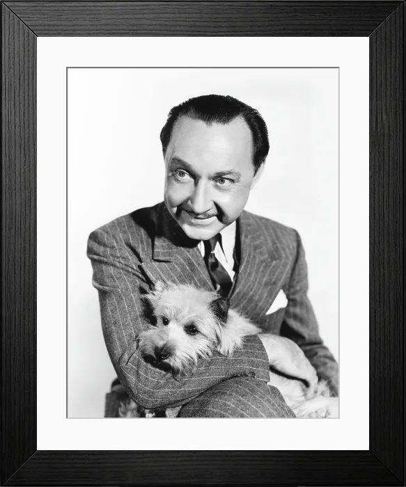 Framed Print : GEORGE WASHINGTON SLEPT HERE, Franklin Pangborn, with Terry the dog, 1942 Framed Print : GEORGE WASHINGTON SLEPT HERE, Franklin Pangborn, with Terry the dog, 1942