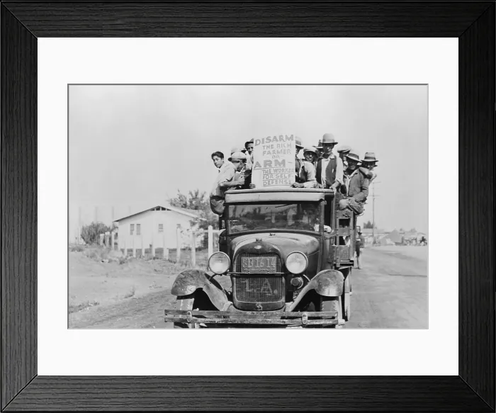 Framed Print : Mexican-American workers on strike in California in 1933