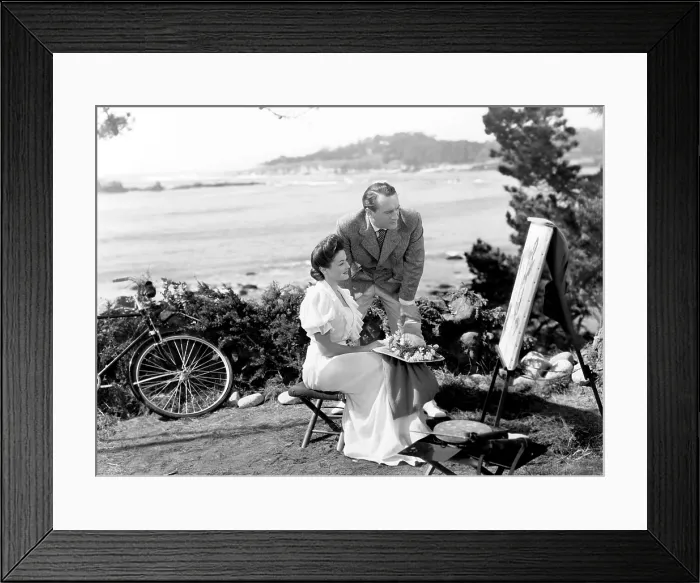 Framed Print : THE GHOST AND MRS. MUIR, from left, Gene Tierney, George Sanders, 1947, TM and copyright 20th Century Fox Film Corp. All rights reserved / Courtesy: Everett Collection Framed Print : THE GHOST AND MRS. MUIR, from left, Gene Tierney, George Sanders, 1947, TM and copyright 20th Century Fox Film Corp. All rights reserved / Courtesy: Everett Collection